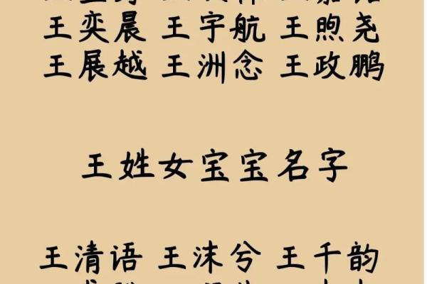 王姓宝宝起名宝典：让你的宝宝名字与众不同