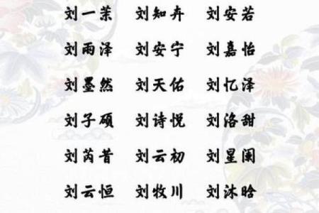 刘姓孩子起名指南：优雅与力量并存的名字