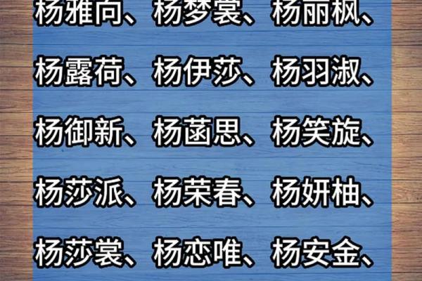 杨姓宝宝起名：传承与现代的完美结合