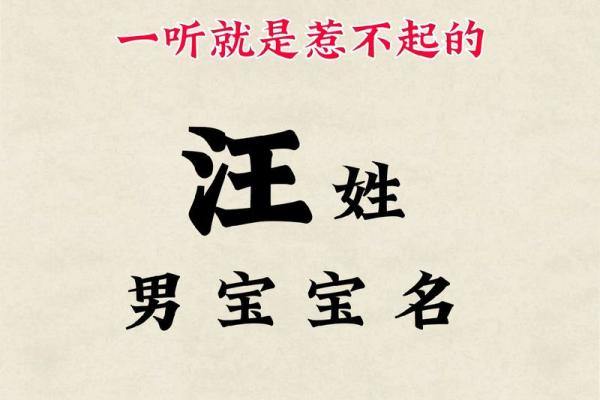 汪姓宝宝起名推荐：精选独特又有寓意的名字大全