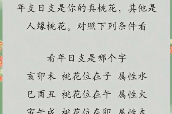 生辰八字中的桃花，运势大揭秘让你早恋爱