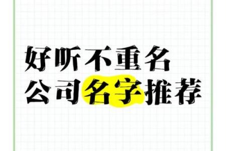 个人公司名字不再难选，实用方法帮你轻松搞定