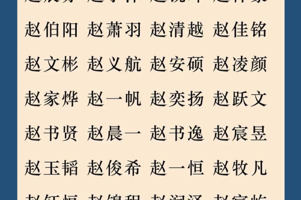 赵姓取名必看，最受欢迎的名字大公开