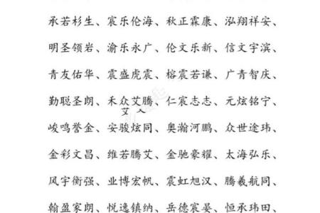 四字名字大全，让你轻松起名