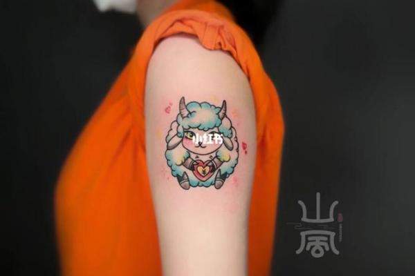 生肖羊魅力纹身，潮流时尚必备