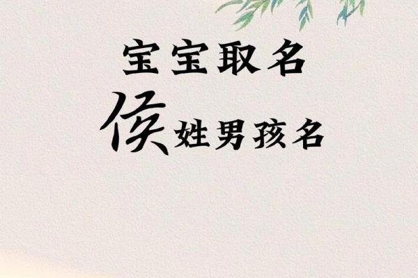 候姓男孩起名宝典，给孩子一个有意义的名字