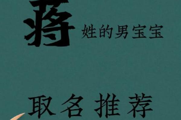 蒋姓男孩名字推荐，彰显独特气质
