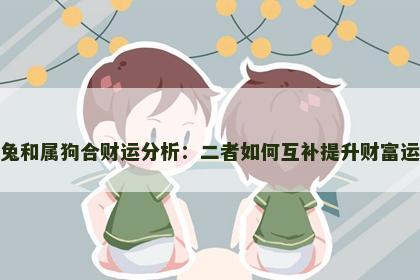 属兔和属狗合财运分析：二者如何互补提升财富运势