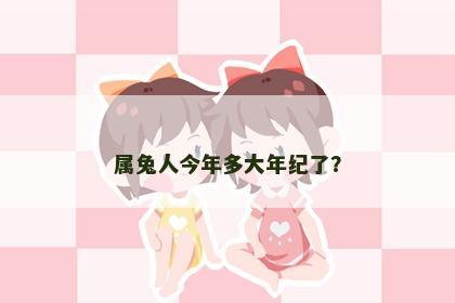 属兔人今年多大年纪了？