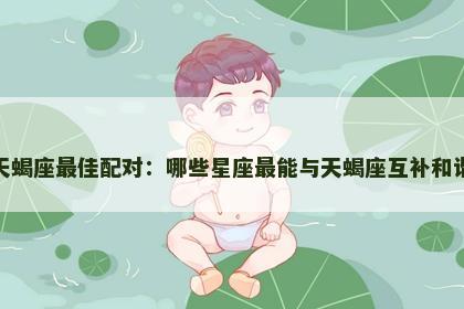 天蝎座最佳配对：哪些星座最能与天蝎座互补和谐