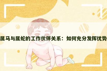 属马与属蛇的工作伙伴关系：如何充分发挥优势