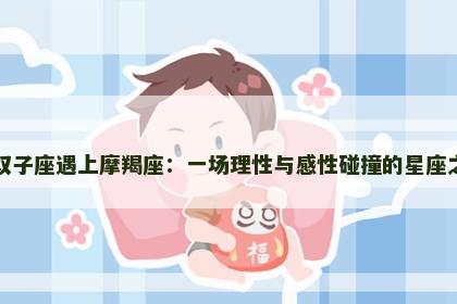 当双子座遇上摩羯座：一场理性与感性碰撞的星座之旅
