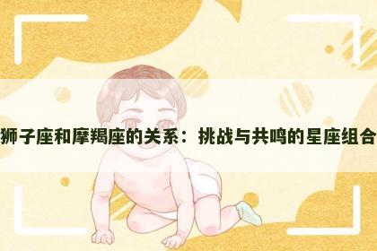 狮子座和摩羯座的关系：挑战与共鸣的星座组合