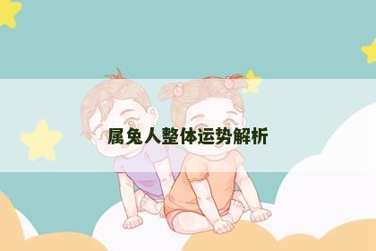 属兔人整体运势解析
