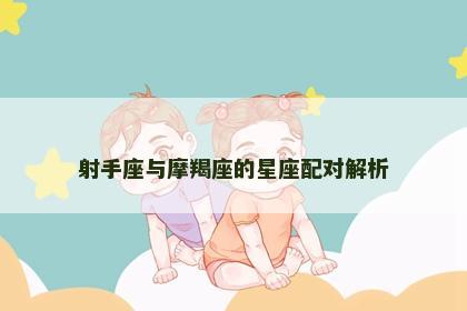 射手座与摩羯座的星座配对解析