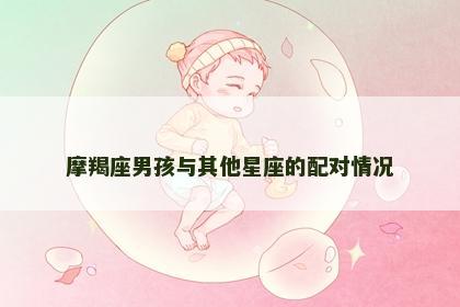 摩羯座男孩与其他星座的配对情况