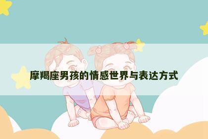摩羯座男孩的情感世界与表达方式