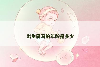出生属马的年龄是多少