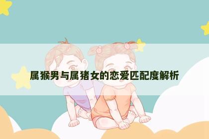 属猴男与属猪女的恋爱匹配度解析