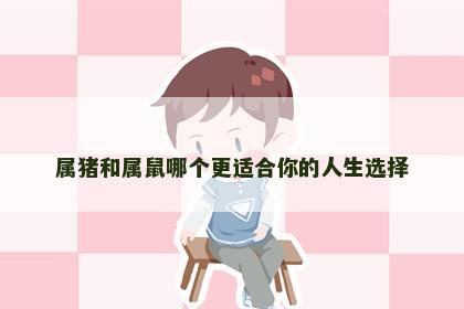 属猪和属鼠哪个更适合你的人生选择