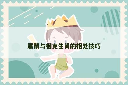属鼠与相克生肖的相处技巧