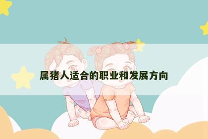 属猪人适合的职业和发展方向