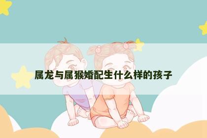 属龙与属猴婚配生什么样的孩子