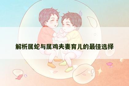 解析属蛇与属鸡夫妻育儿的最佳选择