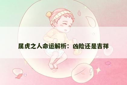 属虎之人命运解析：凶险还是吉祥