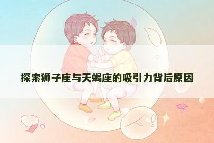 探索狮子座与天蝎座的吸引力背后原因