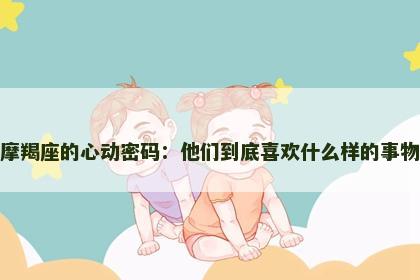 摩羯座的心动密码：他们到底喜欢什么样的事物