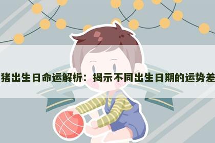 属猪出生日命运解析：揭示不同出生日期的运势差异