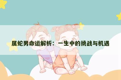属蛇男命运解析：一生中的挑战与机遇