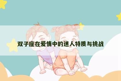双子座在爱情中的迷人特质与挑战