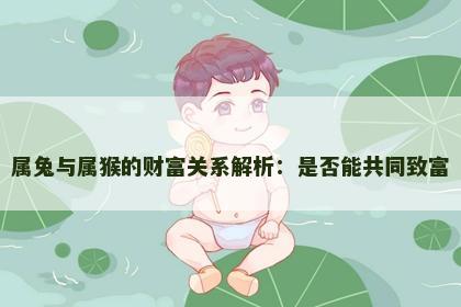 属兔与属猴的财富关系解析：是否能共同致富