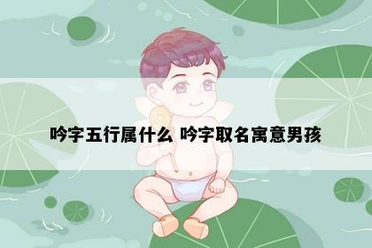 吟字五行属什么 吟字取名寓意男孩