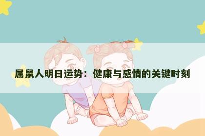属鼠人明日运势：健康与感情的关键时刻