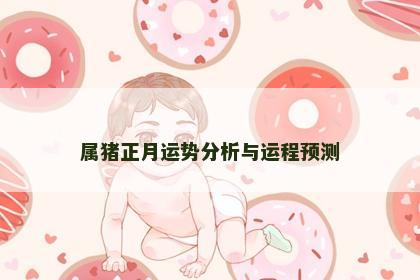 属猪正月运势分析与运程预测