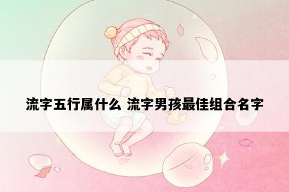 流字五行属什么 流字男孩最佳组合名字