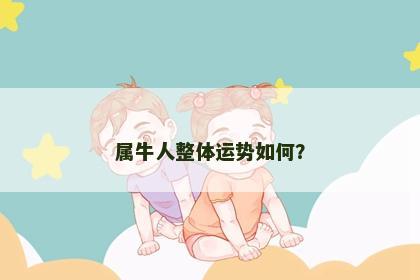 属牛人整体运势如何？