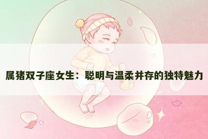 属猪双子座女生：聪明与温柔并存的独特魅力