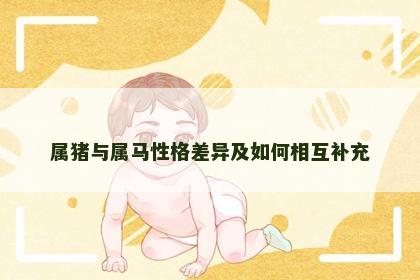 属猪与属马性格差异及如何相互补充