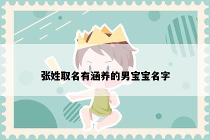 张姓取名有涵养的男宝宝名字