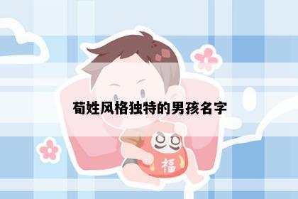 荀姓风格独特的男孩名字