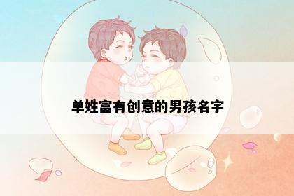 单姓富有创意的男孩名字